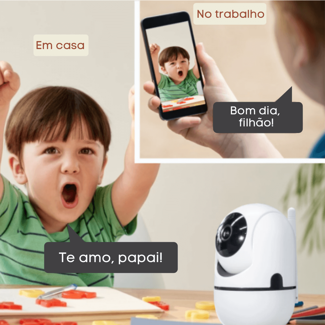 Baby Protect - Babá Eletrônica WiFi com Visão Noturna Áudio e Vídeo